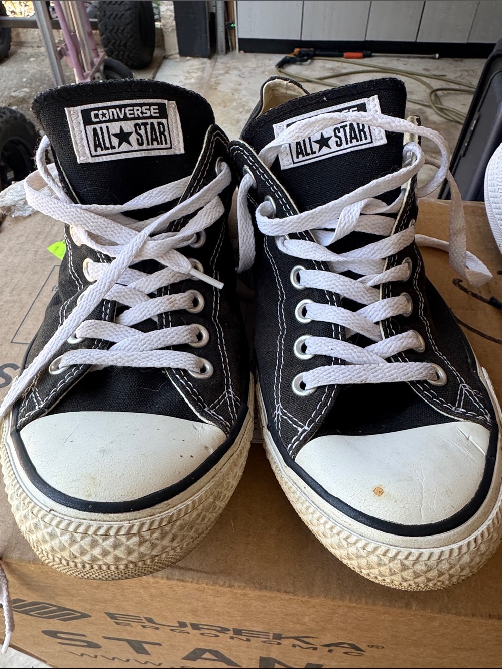 Converse All-Stars, Chuck, black shoes size men’s nine women’s 11